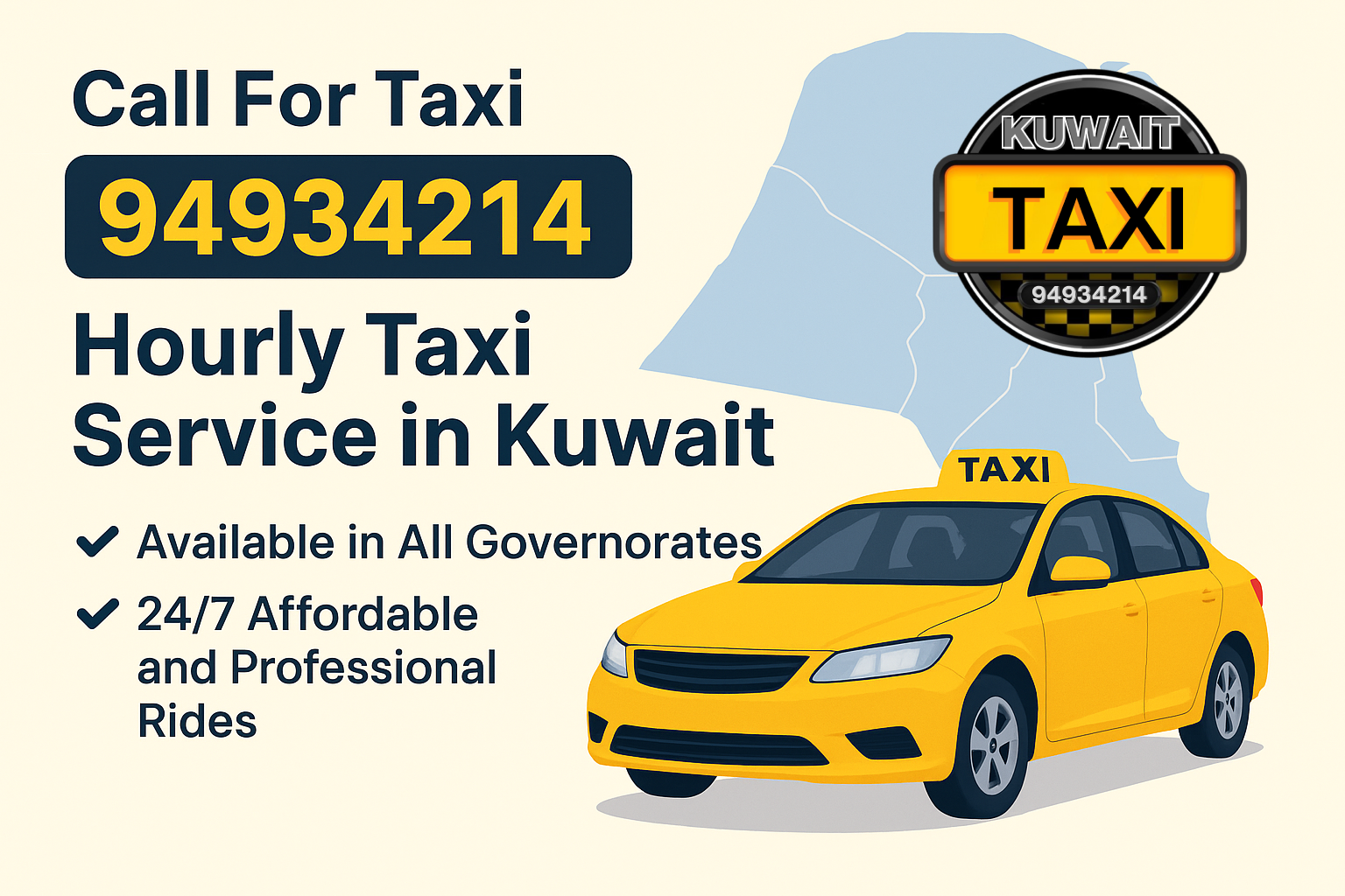 Hourly Taxi Service in Kuwait